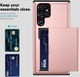 Samsung Galaxy S23 Ultra Hoesje met Slider Kaarthouder Roze Goud afbeelding 8