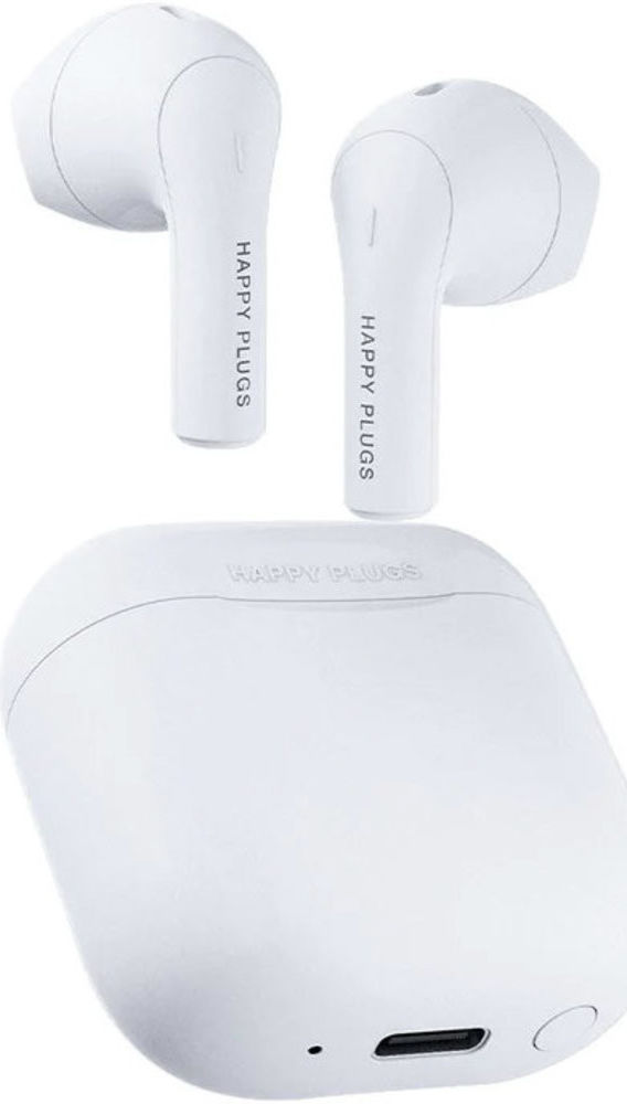 Happy Plugs Joy Bluetooth 5.2 Headset Draadloze Oordopjes Wit afbeelding 1