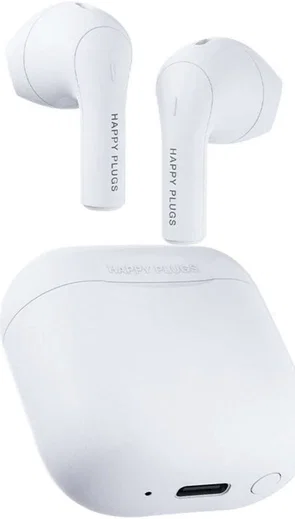 Happy Plugs Joy Bluetooth 5.2 Headset Draadloze Oordopjes Wit afbeelding 1