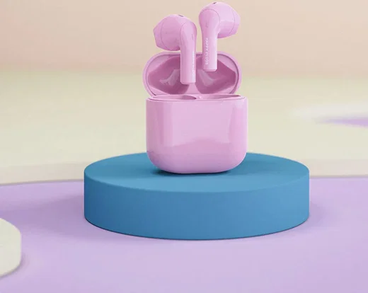 Happy Plugs Joy Bluetooth 5.2 Headset Draadloze Oordopjes Roze afbeelding 5