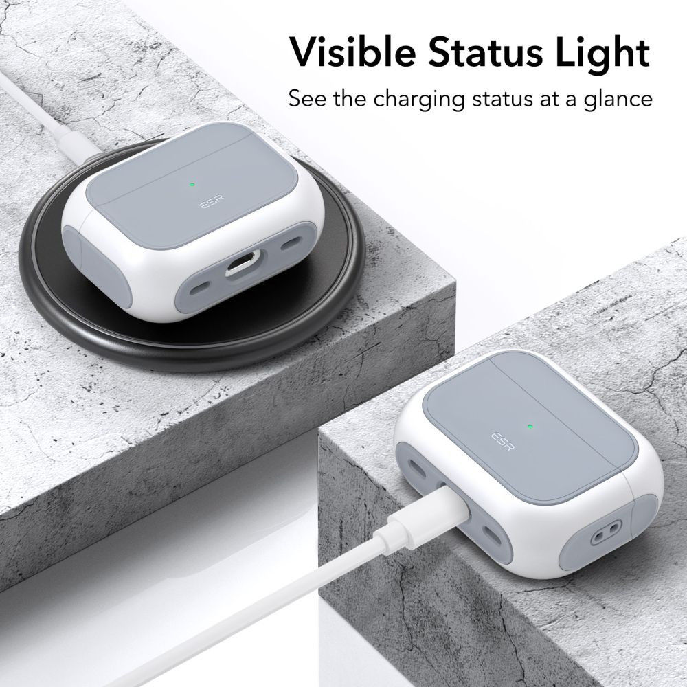 ESR Orbit Hybrid HaloLock Apple AirPods Pro 1/2 Hoesje MagSafe Wit afbeelding 4