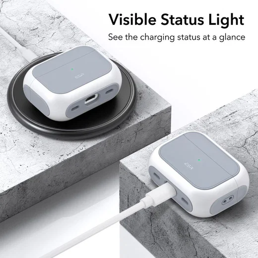 ESR Orbit Hybrid HaloLock Apple AirPods Pro 1/2 Hoesje MagSafe Wit afbeelding 4