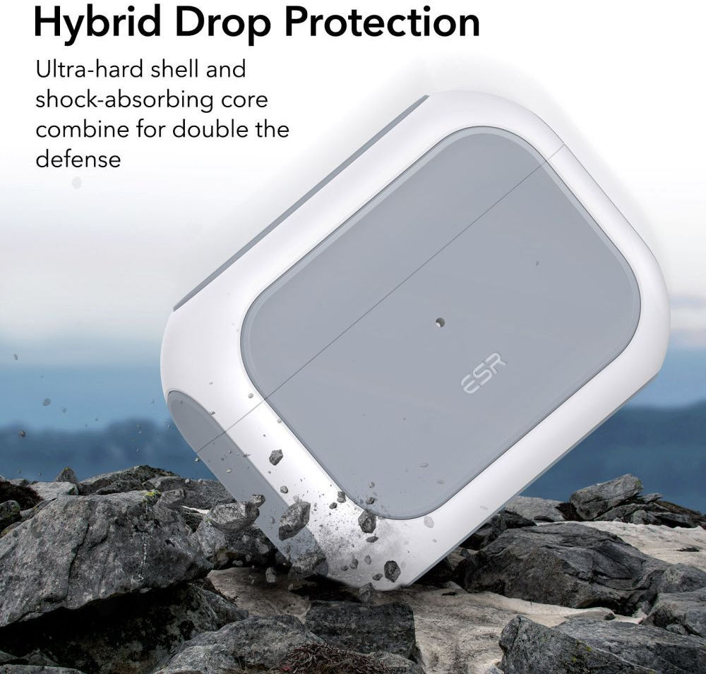 ESR Orbit Hybrid HaloLock Apple AirPods Pro 1/2 Hoesje MagSafe Wit afbeelding 5