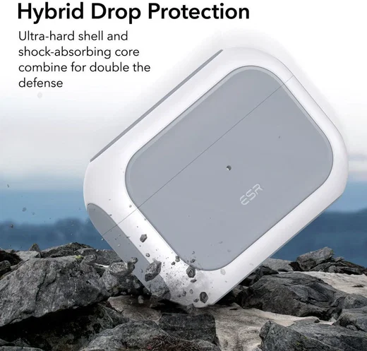 ESR Orbit Hybrid HaloLock Apple AirPods Pro 1/2 Hoesje MagSafe Wit afbeelding 5