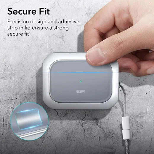 ESR Orbit Hybrid HaloLock Apple AirPods Pro 1/2 Hoesje MagSafe Wit afbeelding 8