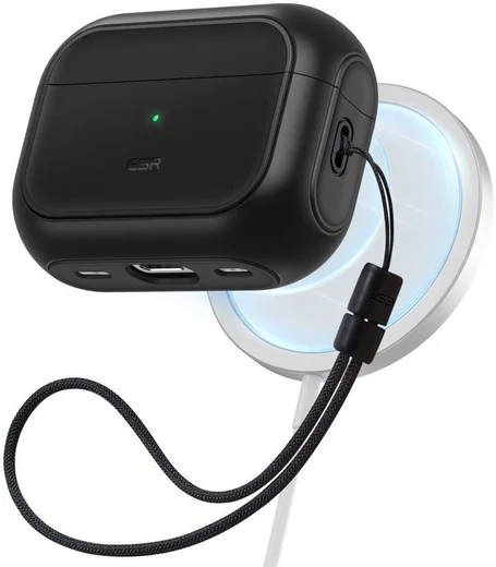 ESR Orbit Hybrid HaloLock Apple AirPods Pro 1/2 Hoesje MagSafe Zwart afbeelding 1