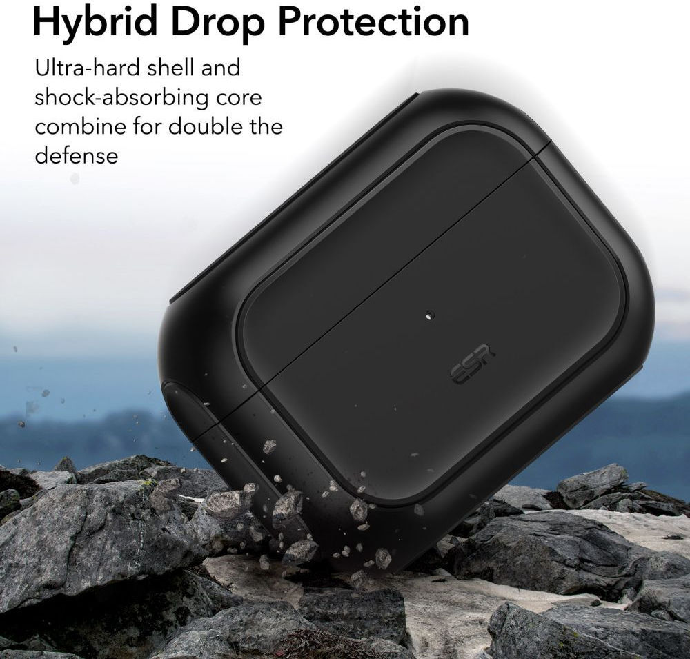 ESR Orbit Hybrid HaloLock Apple AirPods Pro 1/2 Hoesje MagSafe Zwart afbeelding 3