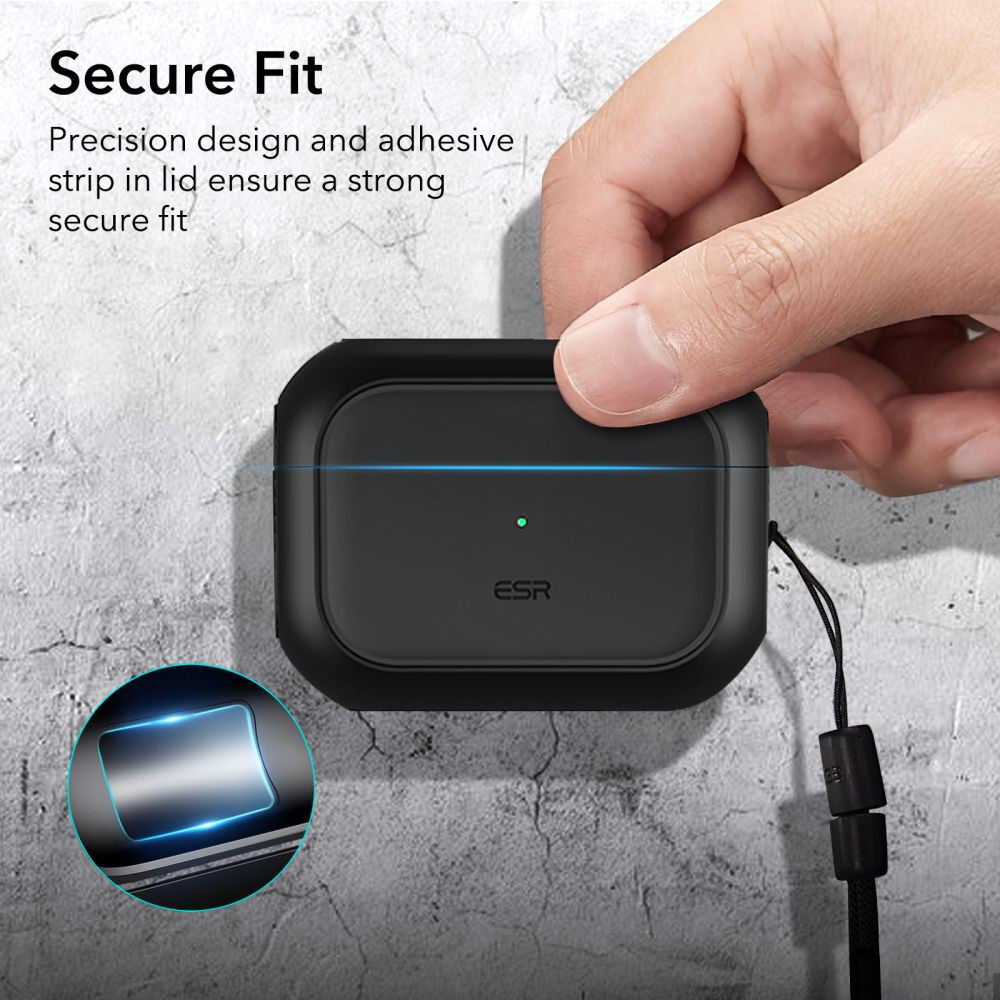 ESR Orbit Hybrid HaloLock Apple AirPods Pro 1/2 Hoesje MagSafe Zwart afbeelding 6