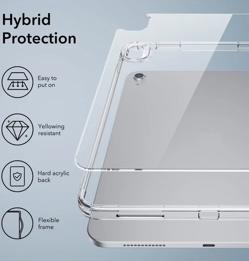 ESR Classic Hybrid iPad 11 (2025) / 10.9 (2022) Hoes Back Cover Transparant afbeelding 6