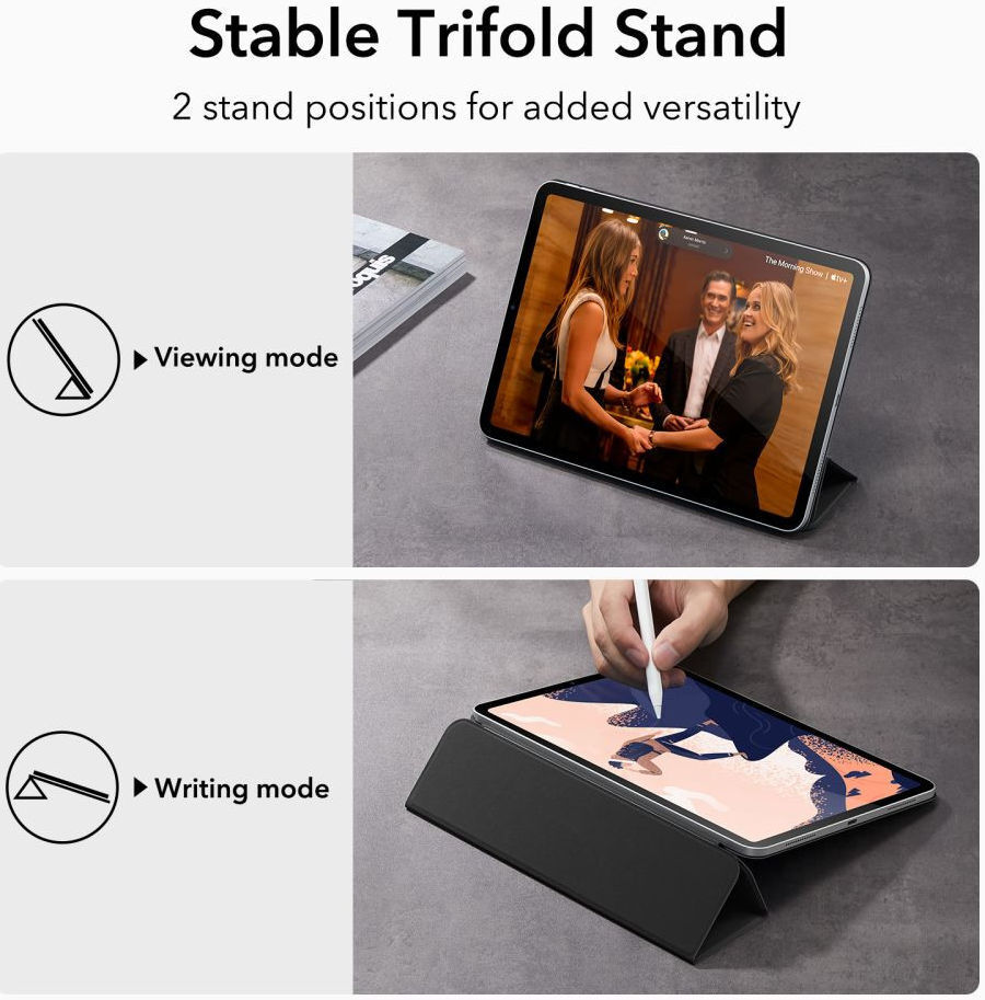 ESR Rebound Magnetic iPad 11 (2025) / 10.9 (2022) Hoes Tri-Fold Book Case Blauw afbeelding 4