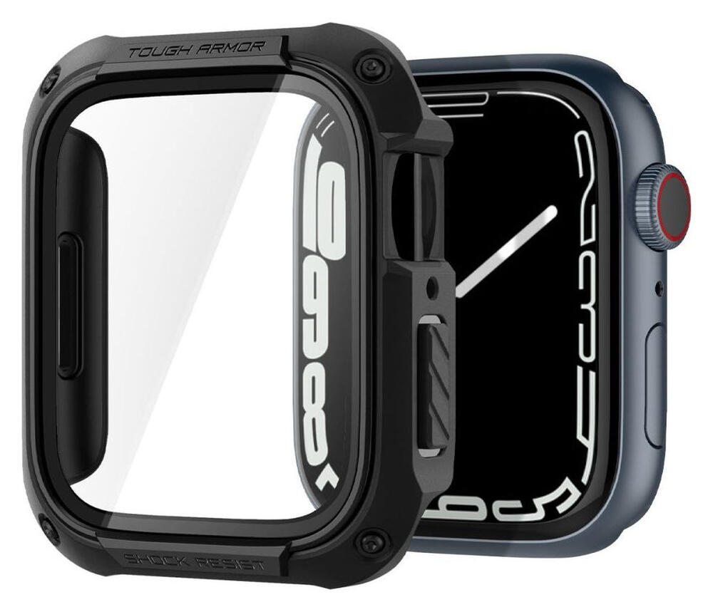 Spigen Tough Armor Pro - Apple Watch 7/8/9 45MM Case - Full Protect - Zwart afbeelding 1