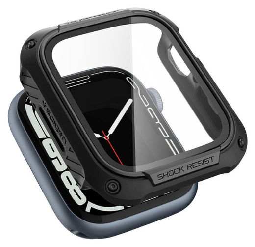 Spigen Tough Armor Pro - Apple Watch 7/8/9 45MM Case - Full Protect - Zwart afbeelding 2