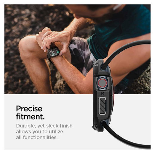 Spigen Tough Armor Pro - Apple Watch 7/8/9 45MM Case - Full Protect - Zwart afbeelding 6