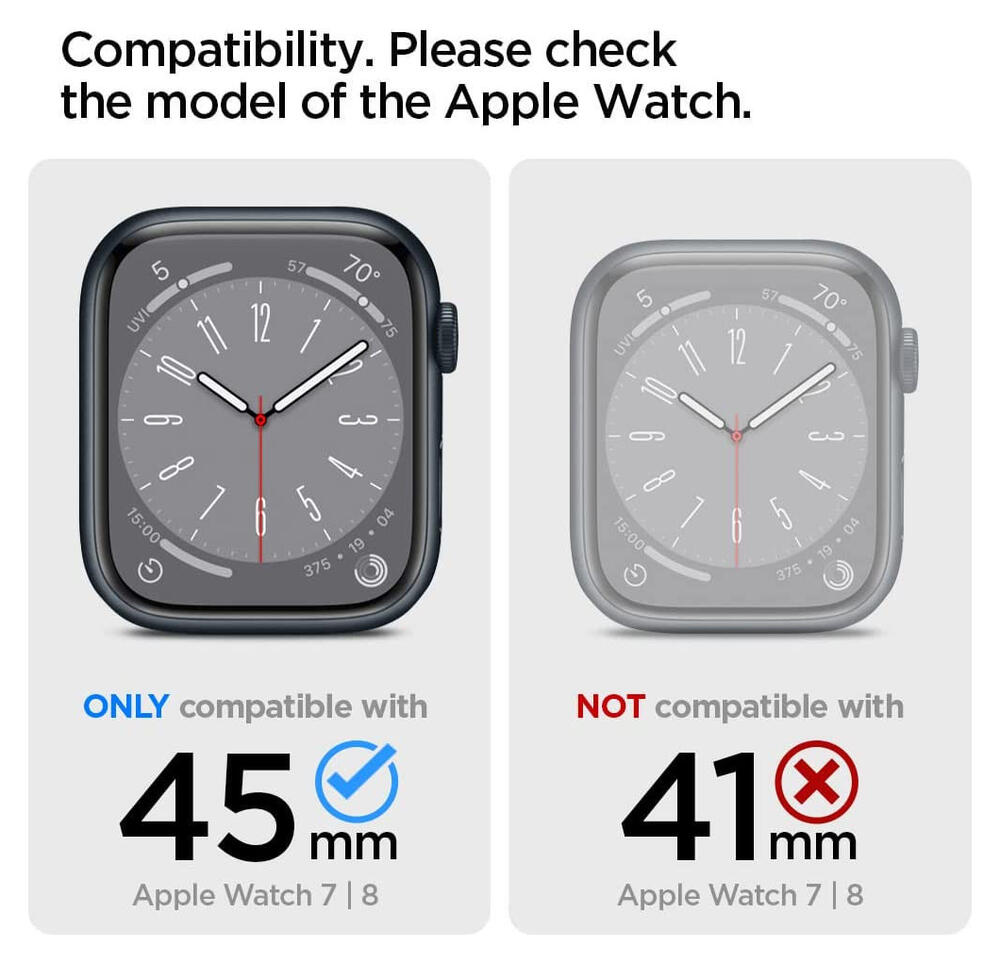 Spigen Tough Armor Pro - Apple Watch 7/8/9 45MM Case - Full Protect - Zwart afbeelding 9