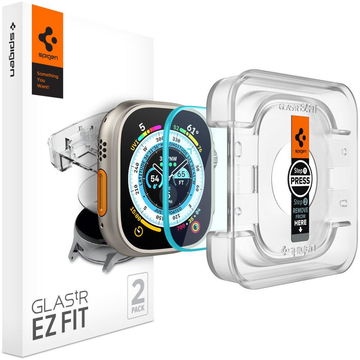 Spigen EZ Fit - Apple Watch Ultra 3/2/1 Screen Protector Glas 2-Pack