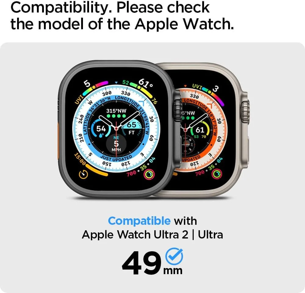 Spigen EZ Fit - Apple Watch Ultra 3/2/1 Screen Protector Glas 2-Pack afbeelding 3