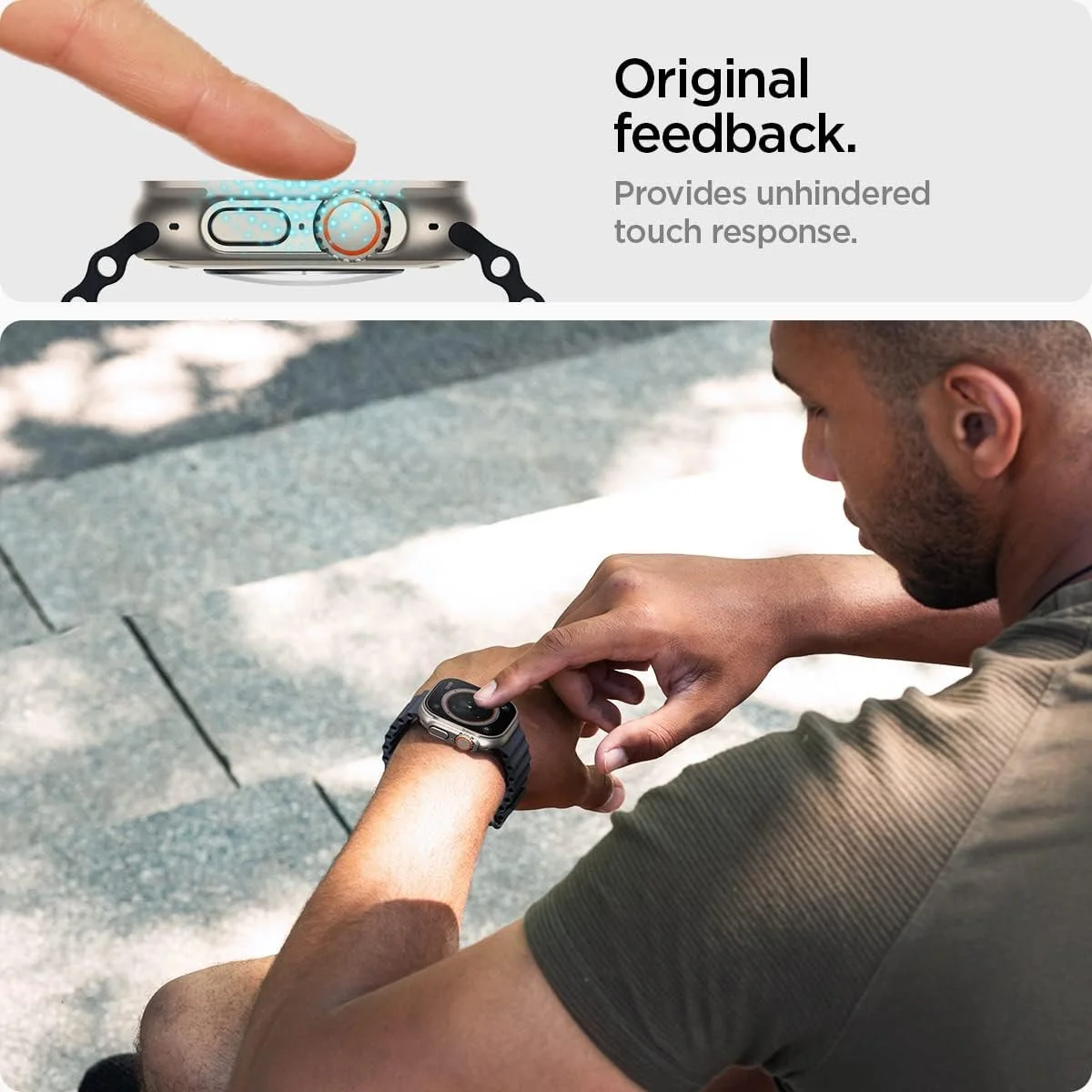 Spigen EZ Fit - Apple Watch Ultra 3/2/1 Screen Protector Glas 2-Pack afbeelding 6