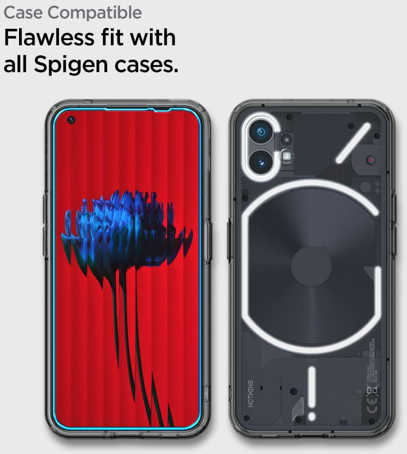 Spigen ALM Fit Glas.tR Nothing Phone 1 Screen Protector (2-Pack) afbeelding 10