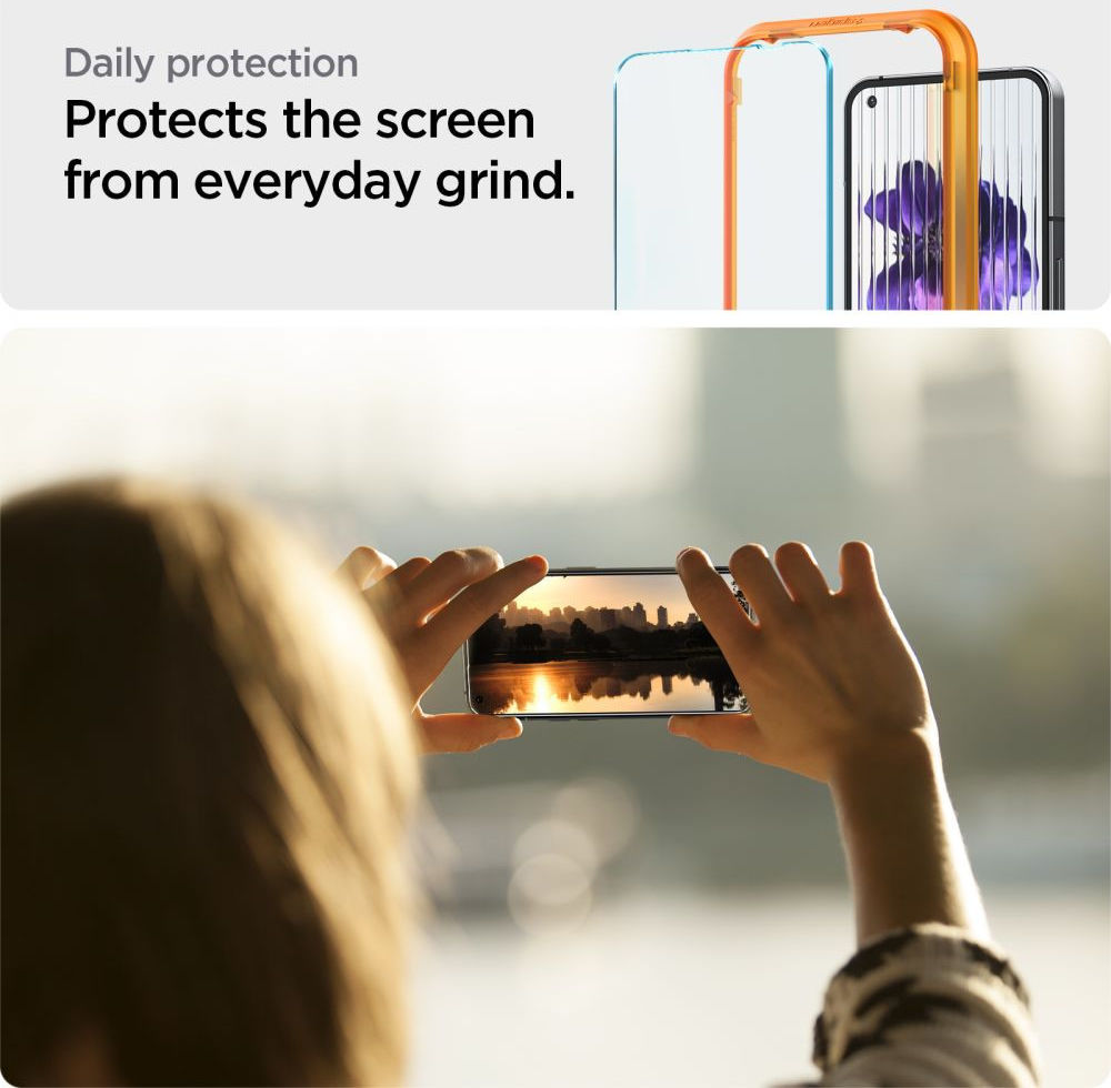 Spigen ALM Fit Glas.tR Nothing Phone 1 Screen Protector (2-Pack) afbeelding 9