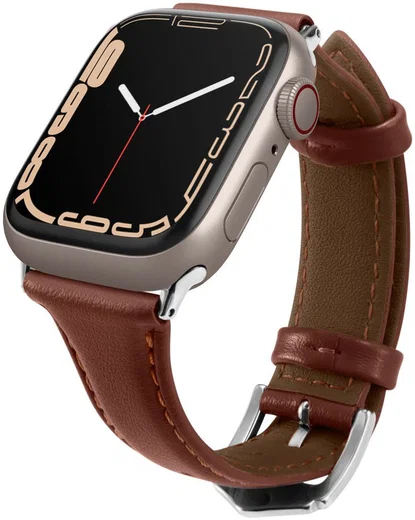 Spigen Cyrill Apple Watch Bandje - 4-10/SE - 38/40/41/42MM - Echt Leer Bruin afbeelding 2