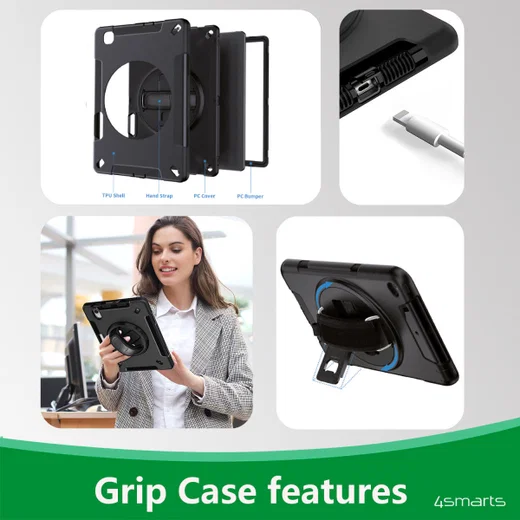 4smarts Rugged Grip iPad Pro 12.9 (2018/2020/2021/2022) Hoes Zwart afbeelding 8