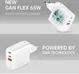 4smarts GaN Flex 65W 1x USB 2x USB-C Snellader PD Adapter Wit afbeelding 4