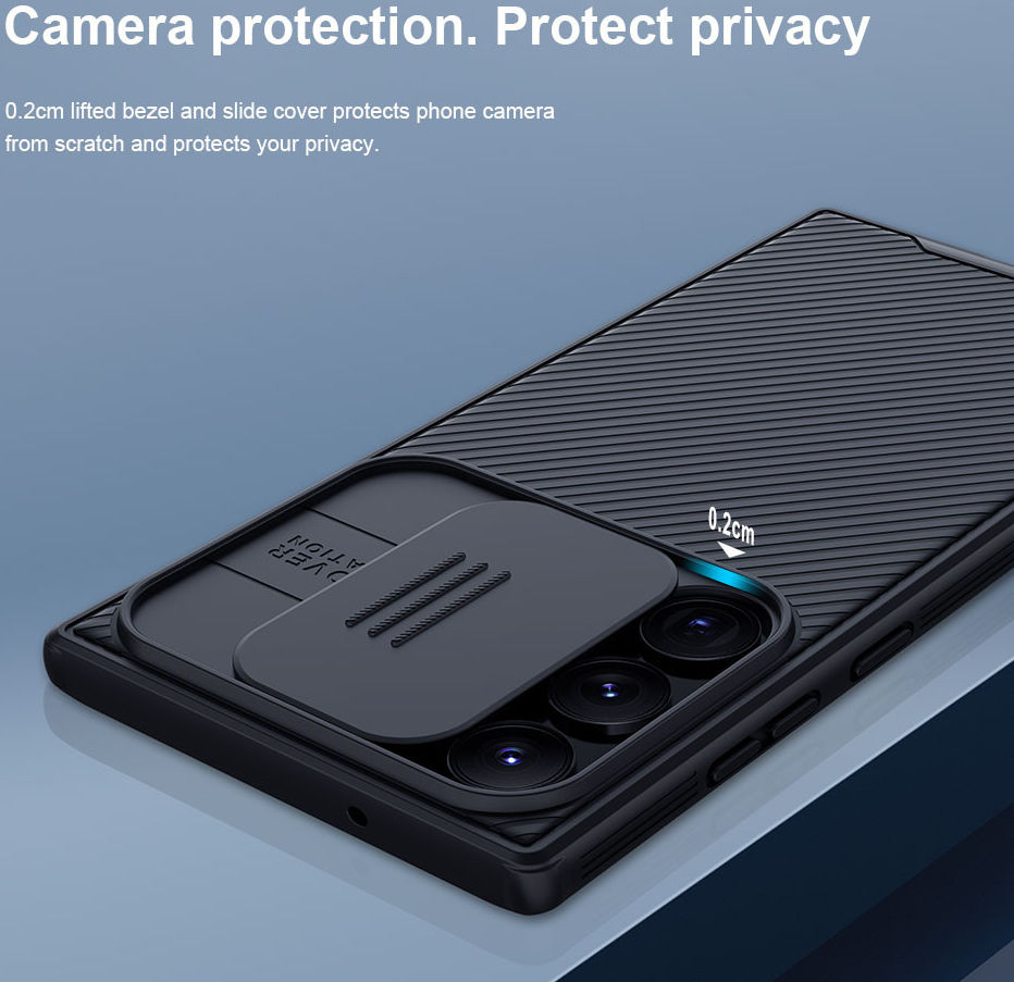 Nillkin CamShield Samsung Galaxy S23 Ultra Hoesje Camera Slider Zwart afbeelding 5