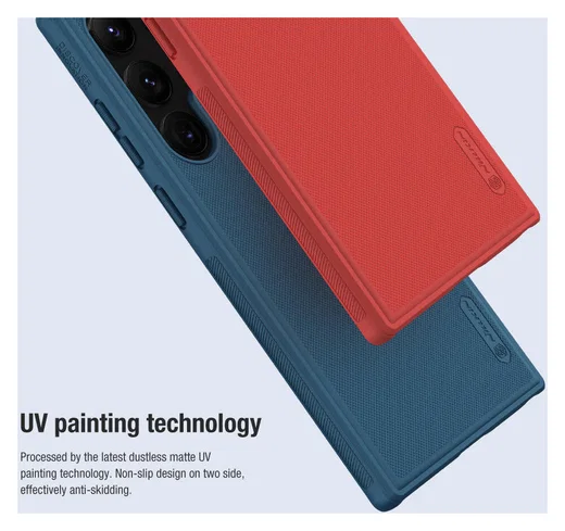Nillkin Super Frosted Shield Samsung Galaxy S23 Ultra Hoesje Rood afbeelding 5