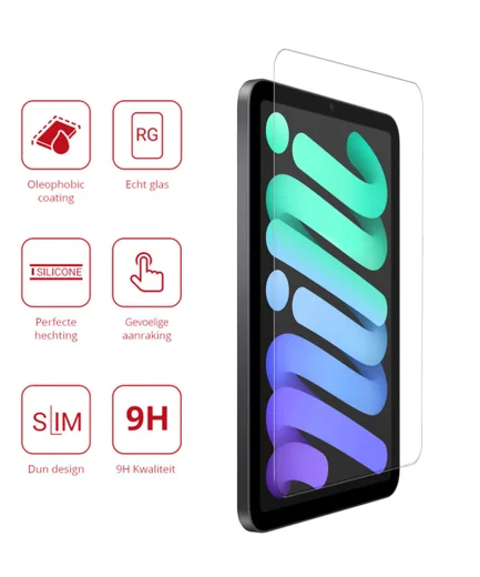 Rosso Apple iPad Mini 7/6 9H Tempered Glass Screen Protector afbeelding 2