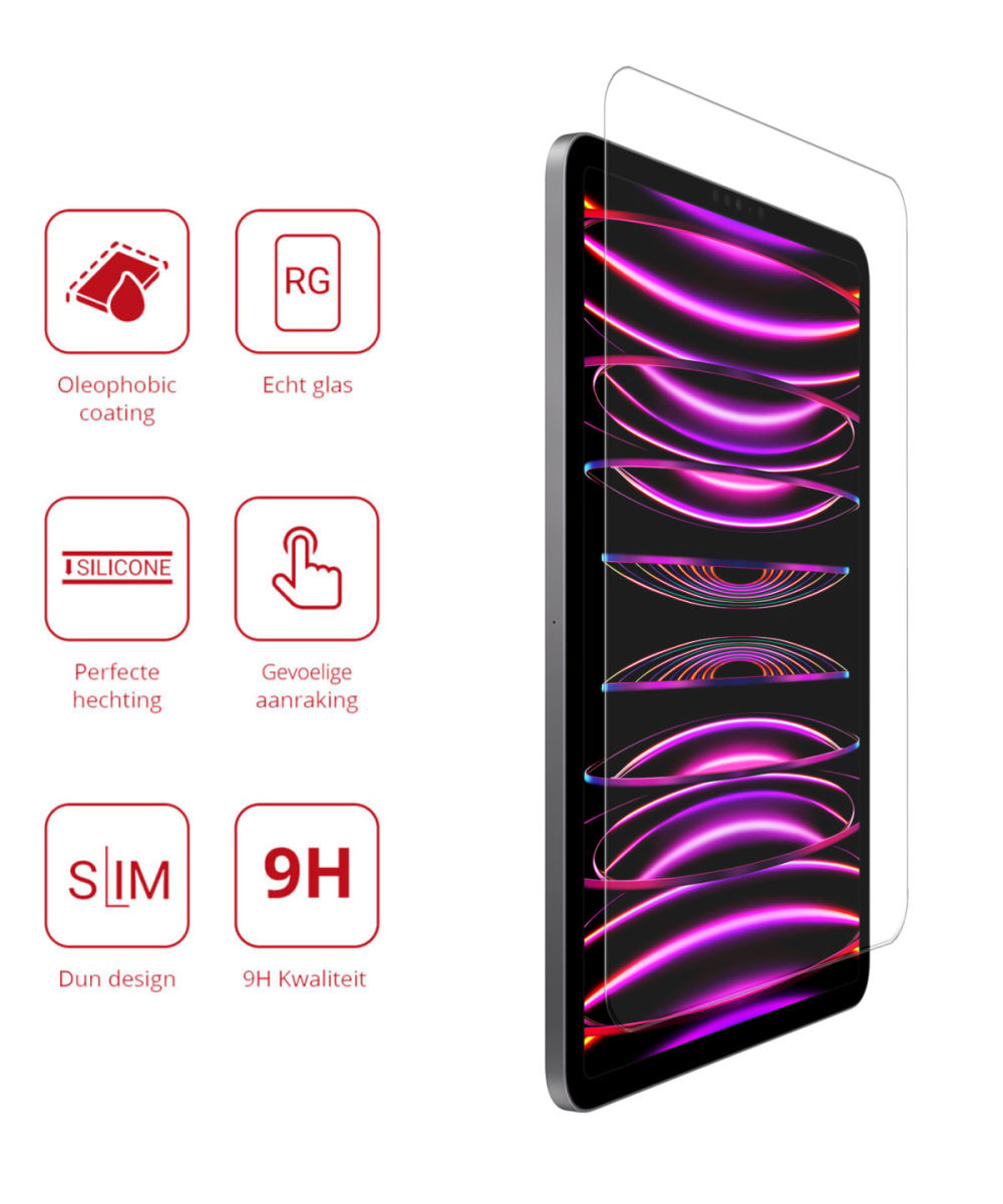 Rosso Apple iPad Air 10.9/Pro 11 9H Tempered Glass Screen Protector afbeelding 4