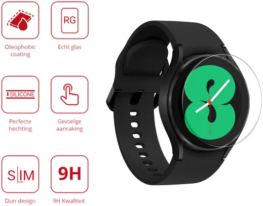 Rosso - Samsung Galaxy Watch 4 40MM 9H Tempered Glass Screen Protector afbeelding 2