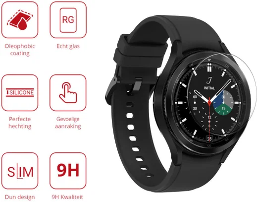 Rosso - Samsung Galaxy Watch 4 Classic 46MM 9H Tempered Glass afbeelding 2