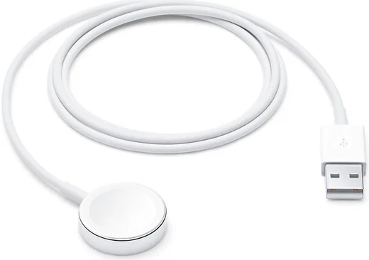Originele Apple Magnetische USB-A Kabel voor Apple Watch 1 Meter Wit afbeelding 1