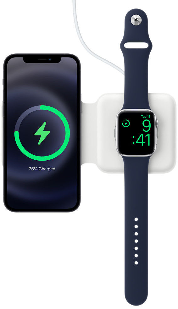 Originele Apple Dubbele MagSafe Oplader 15W iPhone en Apple Watch Wit afbeelding 4