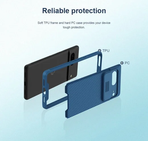 Nillkin CamShield Google Pixel 7 Hoesje met Camera Slider Zwart afbeelding 8