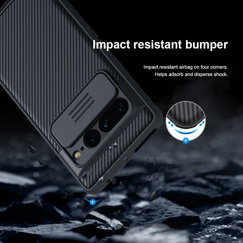 Nillkin CamShield Google Pixel 7 Pro Hoesje met Camera Slider Zwart afbeelding 12