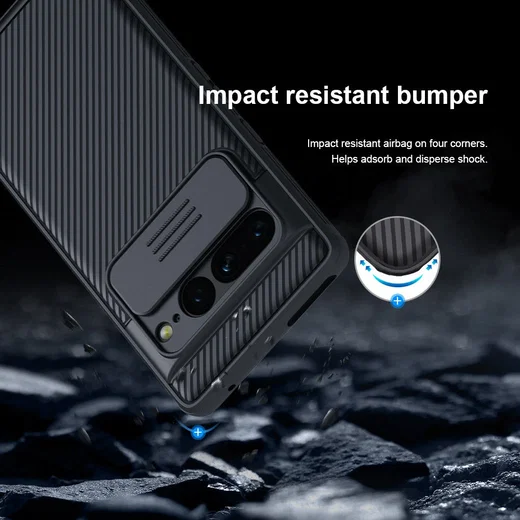 Nillkin CamShield Google Pixel 7 Pro Hoesje met Camera Slider Zwart afbeelding 12