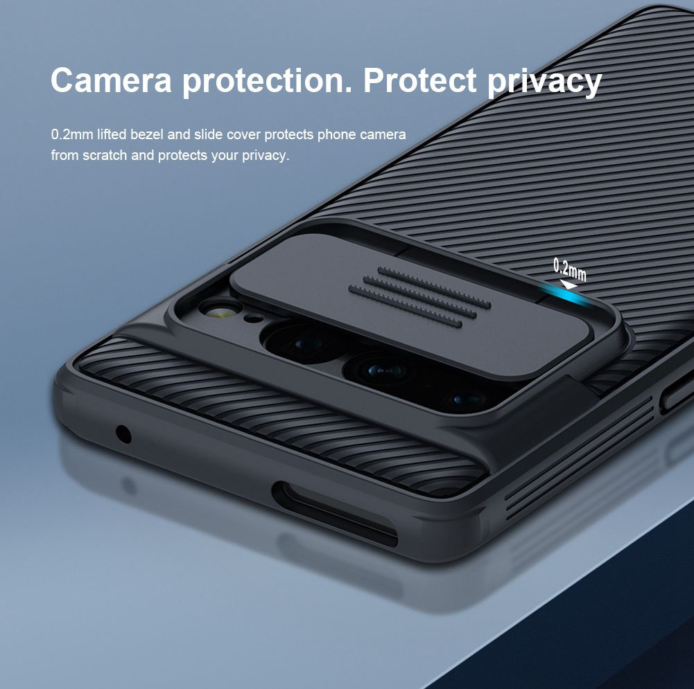 Nillkin CamShield Google Pixel 7 Pro Hoesje met Camera Slider Zwart afbeelding 7