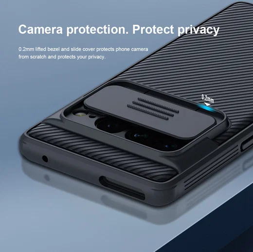 Nillkin CamShield Google Pixel 7 Pro Hoesje met Camera Slider Zwart afbeelding 7