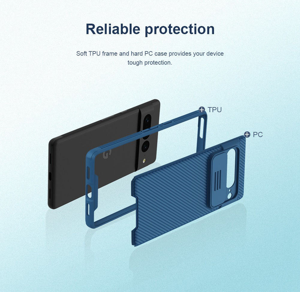 Nillkin CamShield Google Pixel 7 Pro Hoesje met Camera Slider Zwart afbeelding 8
