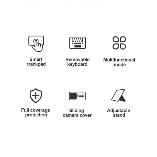 Nillkin Samsung Galaxy Tab S8+ / S7+ Hoes met Bluetooth Toetsenbord afbeelding 21