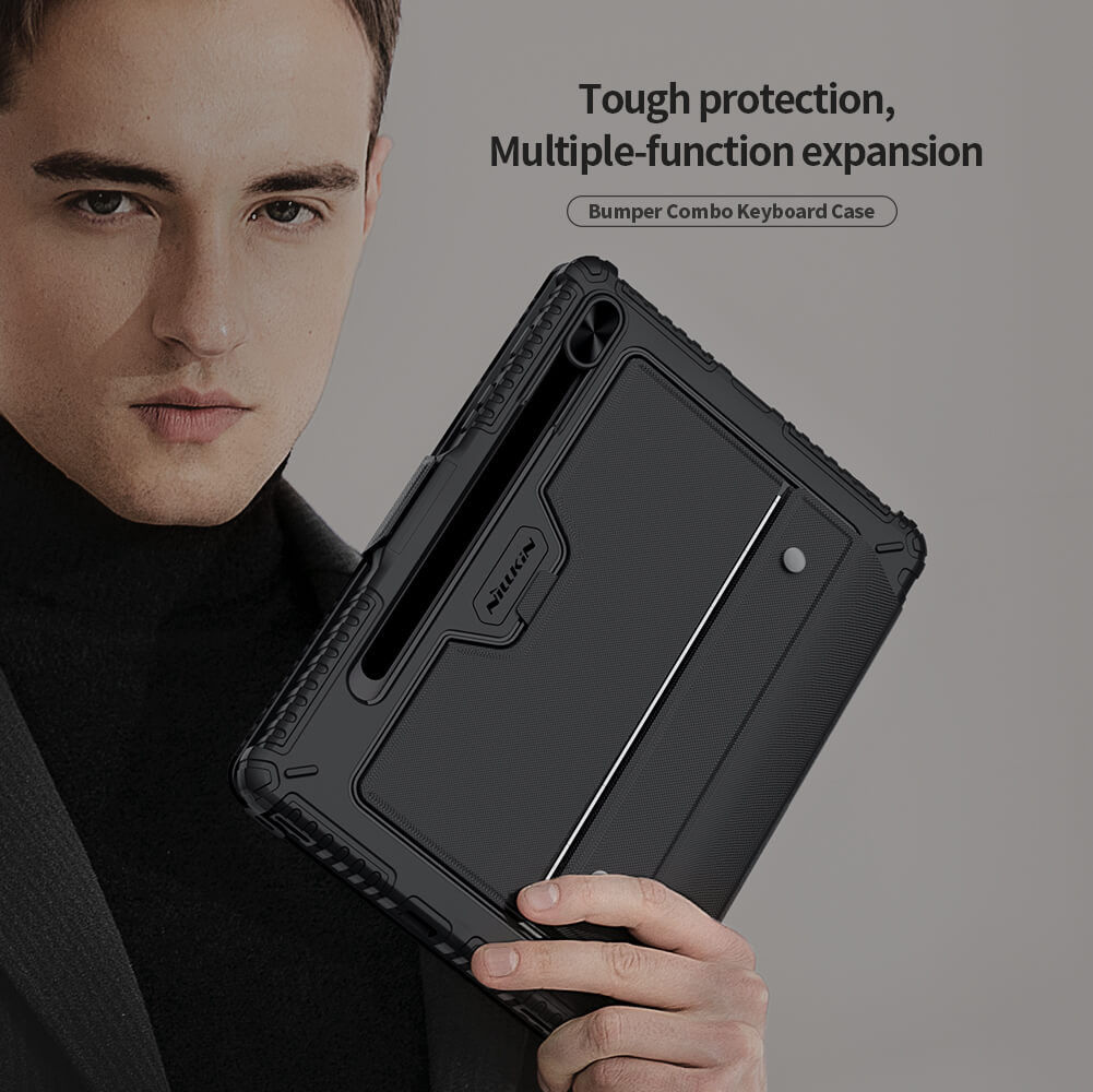 Nillkin Samsung Galaxy Tab S8+ / S7+ Hoes met Bluetooth Toetsenbord afbeelding 6