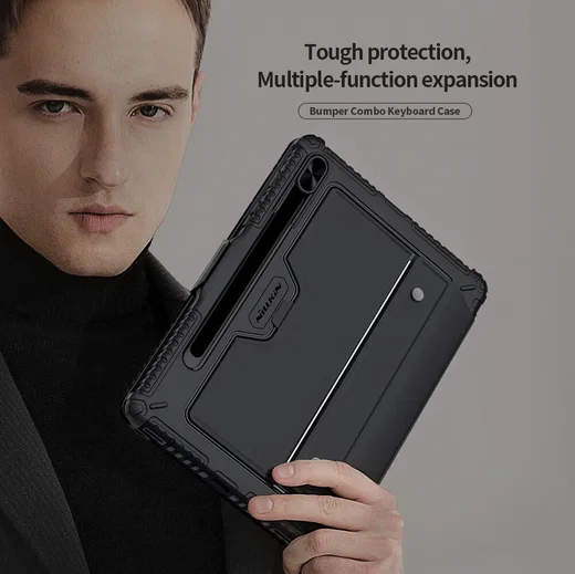 Nillkin Samsung Galaxy Tab S8+ / S7+ Hoes met Bluetooth Toetsenbord afbeelding 6