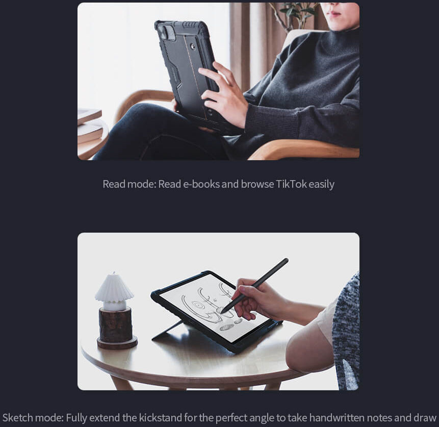 Nillkin Samsung Galaxy Tab S8+ / S7+ Hoes met Bluetooth Toetsenbord afbeelding 9