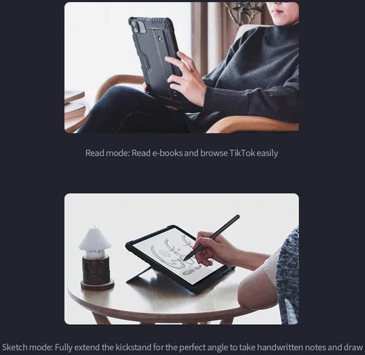 Nillkin Samsung Galaxy Tab S8+ / S7+ Hoes met Bluetooth Toetsenbord afbeelding 9