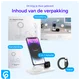 3 in 1 Draadloze MagSafe Oplader 15W iPhone/AirPods/Watch Wit afbeelding 5