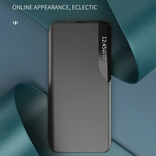 Xiaomi Redmi A1 / A2 Hoesje Book Case met Side Display Blauw afbeelding 4