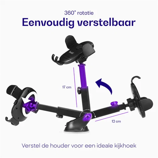 Buddi Way Universele Telefoonhouder Auto Dashboard/Raam met Zuignap afbeelding 7