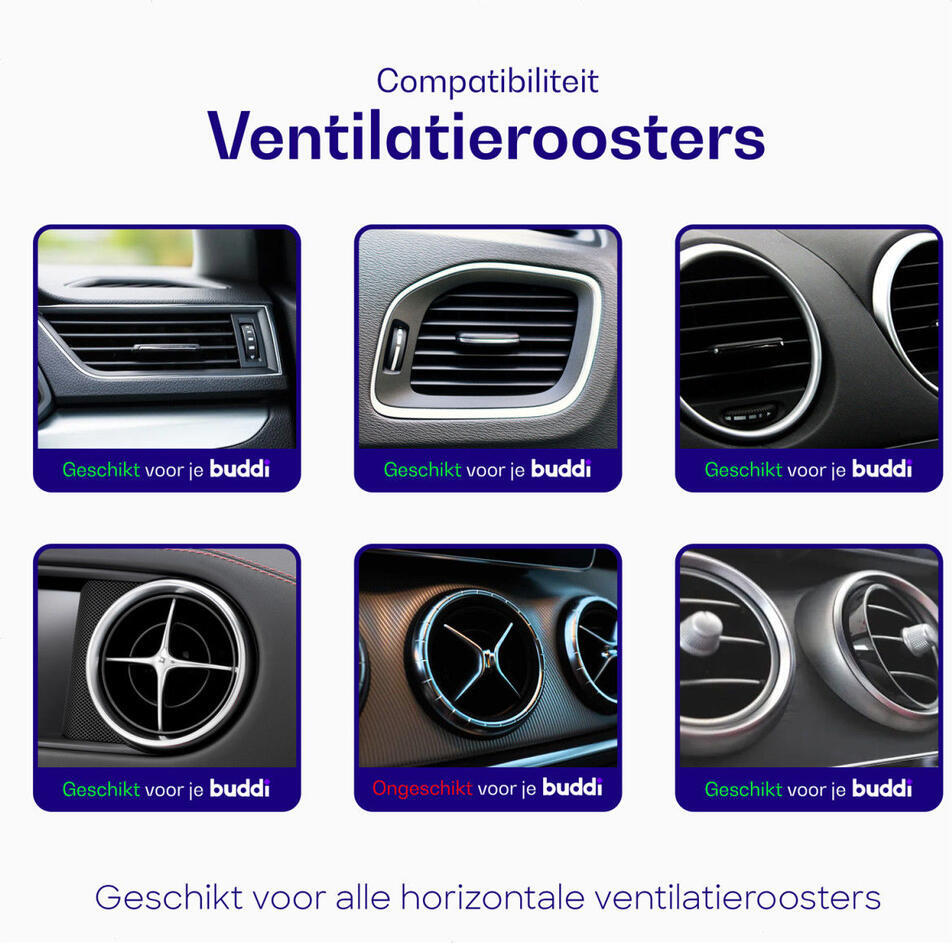Buddi Way Universele Telefoonhouder Auto Ventilatierooster afbeelding 10
