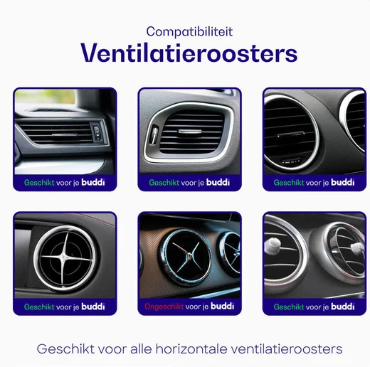 Buddi Way Universele Telefoonhouder Auto Ventilatierooster afbeelding 10